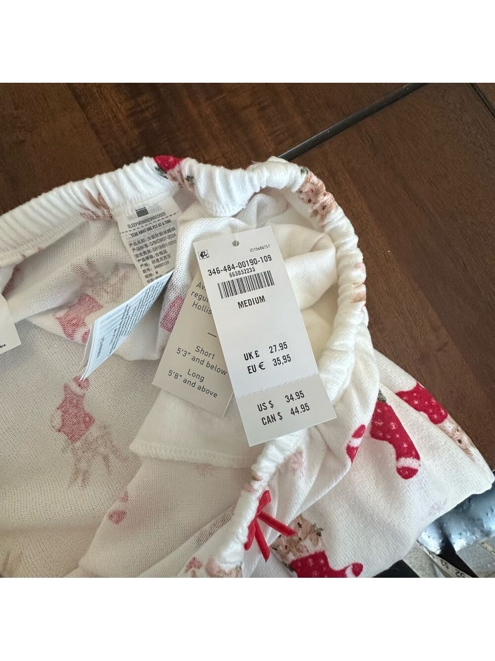 Hollister Super Soft Lightweight Juniors Christmas Bunny Pajama Pants Medium - Picture 7 of 9